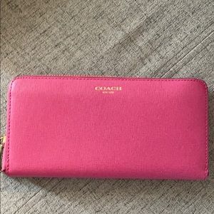 Coach hot pink wallet